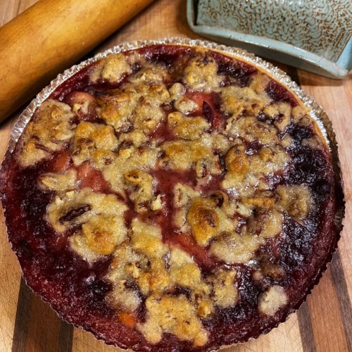 apple cranberry crunch pie